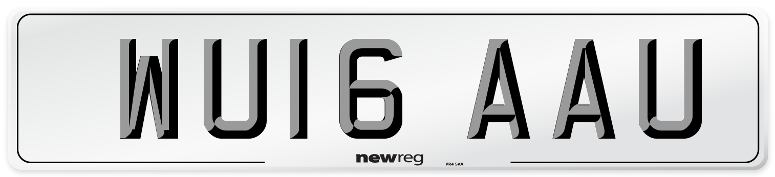 WU16 AAU Number Plate from New Reg